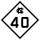 North Carolina Highway 40 marker
