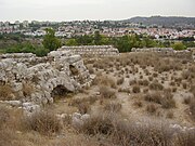 Tel Beit Shemesh overlooking modern city