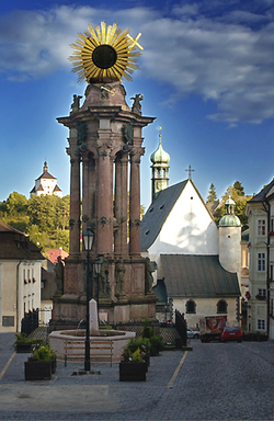 Trinity Square (Námestie svätej Trojice) in Banská Štiavnica