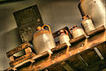 A set of earthenware jugs used for holding cider, manufactured in Somerset, England