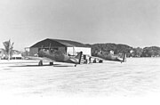 Two North American A-27s of the 17th Pursuit Squadron at Nichols Field in 1941.