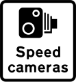 Area in which cameras are used to enforce the speed limit regulations