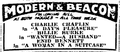 Advertisement for Modern and Beacon Theatre, 1920; both run by Jacob Lourie