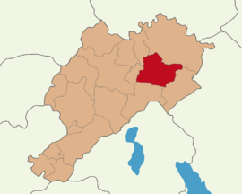 Map showing Bolvadin District in Afyonkarahisar Province