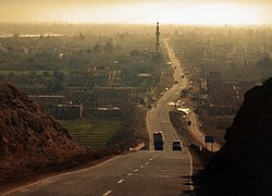 The entrance to Abu Kamal from the town of Al-Salihiyah