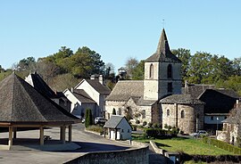 The church square in Chalvignac