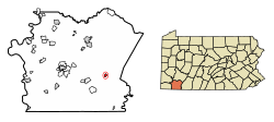 Location in Fayette County, Pennsylvania