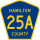 County Road 25A marker