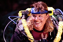 Jill Heinerth with rebreather