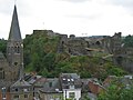 Church and castle in La Roche-en-Ardenne