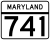 Maryland Route 741 marker