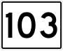 State Route 103 marker