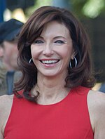 Photo of Mary Steenburgen at the unveiling of her star on the Hollywood Walk of Fame in 2009.