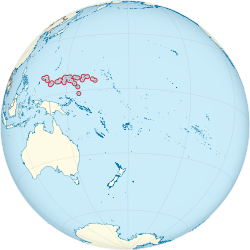 Location of the Federated States of Micronesia