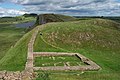 Image 54A segment of the ruins of Hadrian's Wall in northern England, overlooking Crag Lough (from Roman Empire)