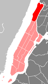 Location in Upper Manhattan