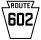 Pennsylvania Route 602 marker
