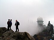 Radar equipment on the summit