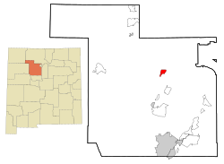 Location of Jemez Springs, New Mexico