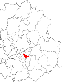 Map of Gyeonggi highlighting Suji District.