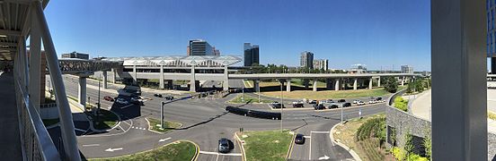 Exterior of Tysons Corner station in 2016