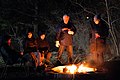 Campfire at night