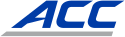 The official wordmark logo of the Atlantic Coast Conference: The letters ACC appear over the words Atlantic Coast Conference. The logo is royal blue.