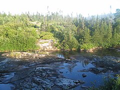 Pontbriand River,[6][5] rocky outcrop of the Canadian Shield