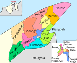 Pangkalan Batu is in dark green.