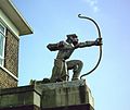 Art Deco 'Archer' Statue at East Finchley Tube Station by Eric Aumonier