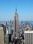 Increasing setbacks make the Empire State Building in New York taper with height.