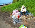 "Fish traps in Haikou: Man making fish traps for sale"