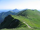 Crest of Malá Fatra with Veľký Rozsutec in the end