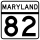 Maryland Route 82 marker
