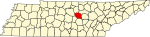 標示出迪卡尔布县位置的地圖