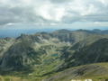 Marichini lakes (tarns), the origin of the Maritsa river seen from Musala peak, Rila Mountain, Bulgaria