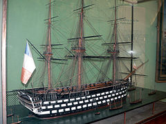 1/40th-scale model of the Valmy