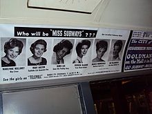 An advertisement for Miss Subways at the New York Transit Museum