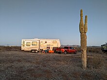 RV camping in Arizona Desert