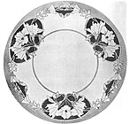 Plate, Wild Hollyhock Motif