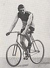 A male cyclist riding his bicycle