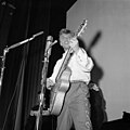 Image 4Tommy Steele, one of the first British rock and rollers, performing in Stockholm in 1957 (from Rock and roll)