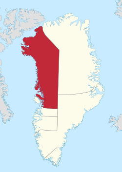 阿萬納塔在格陵蘭的位置