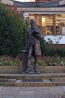 Ben Brierley statue, erected in 2006 in Failsworth