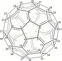 (C 60-Ih)[5,6]fullerene Carbon numbering.