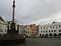 Marian column Cesky Krumlov town square