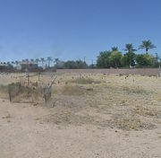 The historic Goodyear-Ocotillo Cemetery was a small plot of land was designated a cemetery by the Goodyear Tire and Rubber Company of Akron, Ohio. Goodyear owned and farmed the surrounding acreage from 1916 until 1943. Goodyear workers and their families are buried here. The Cemetery is located South Iowa Street 0.1 miles south of Fulton Ranch Blvd in Chandler, Az..