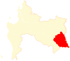 Location of commune in the Bío Bío Region