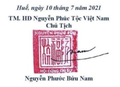 The seal of the Hội đồng Nguyễn Phúc tộc Việt Nam (2021)