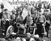 A still from the film depicting Karađorđe (centre) as he stands amidst a large group of followers.